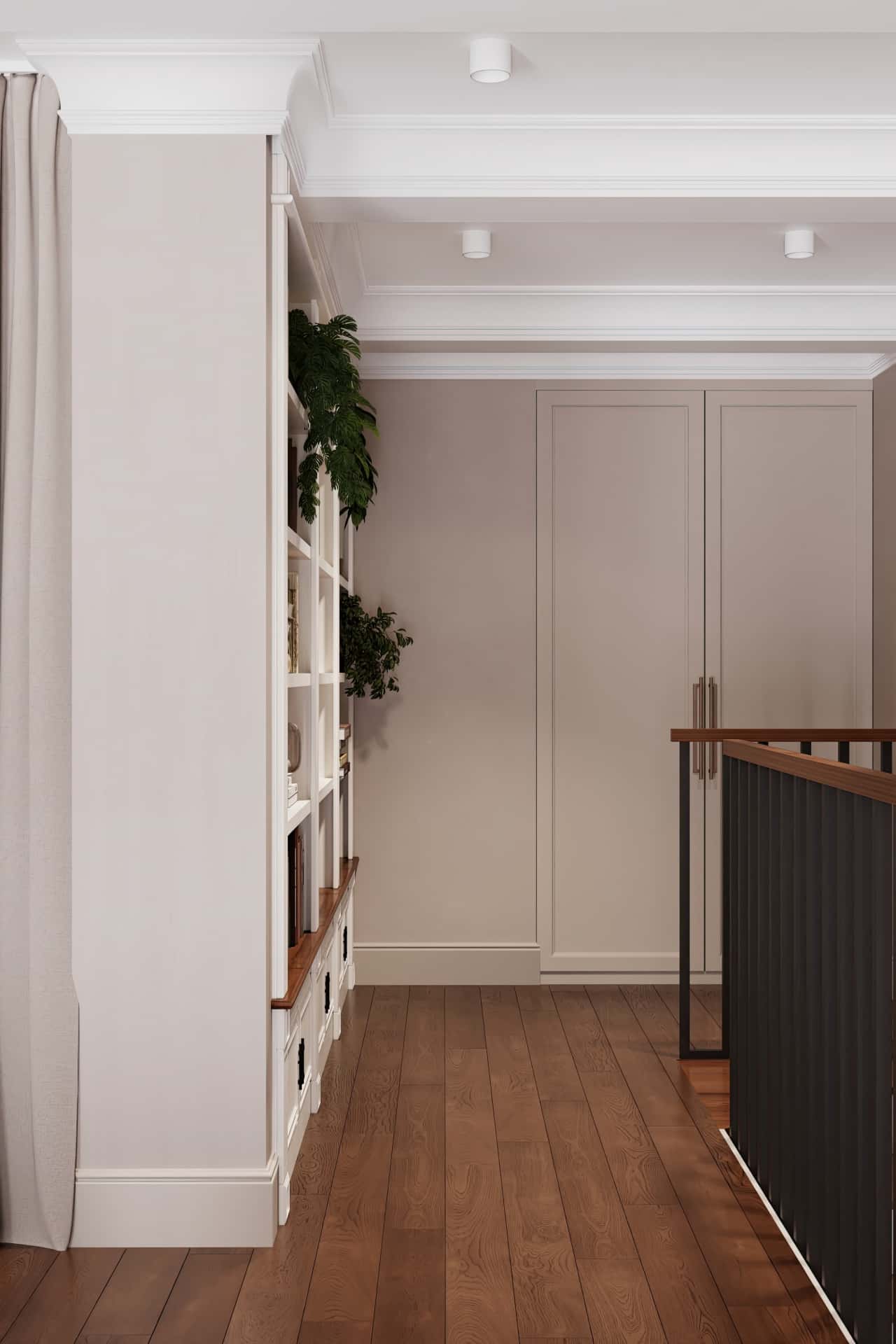 Дизайн и ремонт квартиры в ЖК Джаз — Квартира с мезонином, 89 м2. Спальня на антресоле, фото 3