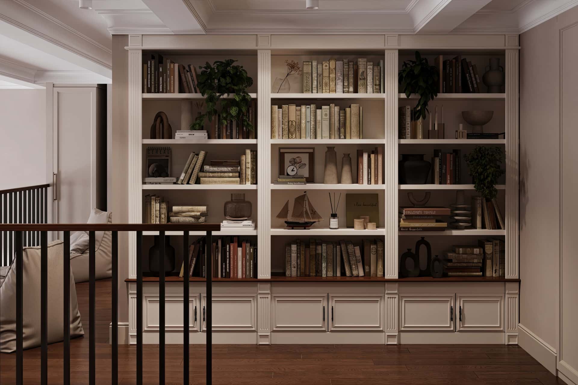 Дизайн и ремонт квартиры в ЖК Джаз — Квартира с мезонином, 89 м2. Спальня на антресоле, фото 5