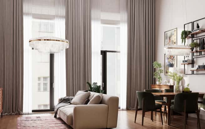 Дизайн и ремонт квартиры в ЖК Джаз в стиле современный. Кухня-гостиная, фото 1