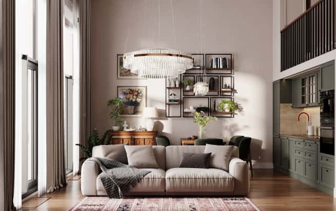 Дизайн и ремонт квартиры в ЖК Джаз в стиле современный. Кухня-гостиная, фото 6