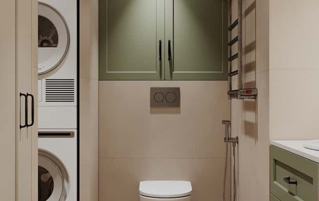 Дизайн и ремонт квартиры в ЖК Джаз в стиле современный. Ванная, фото 1