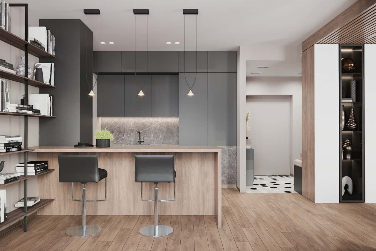 Серый цвет в интерьере