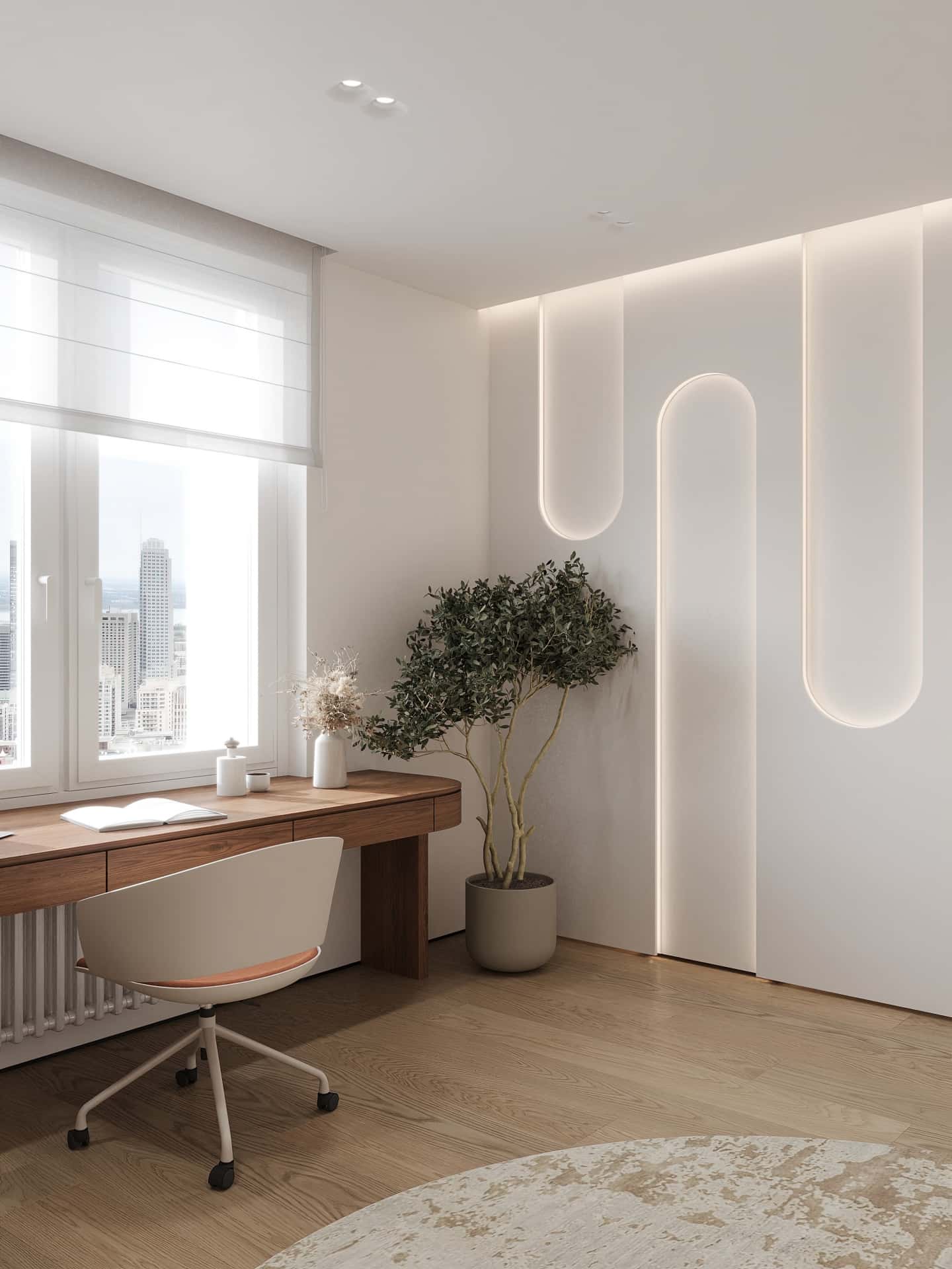 Дизайн и ремонт квартиры в ЖК Эмеральд — Сияние форм, 131 м2. Гостевая, фото 2