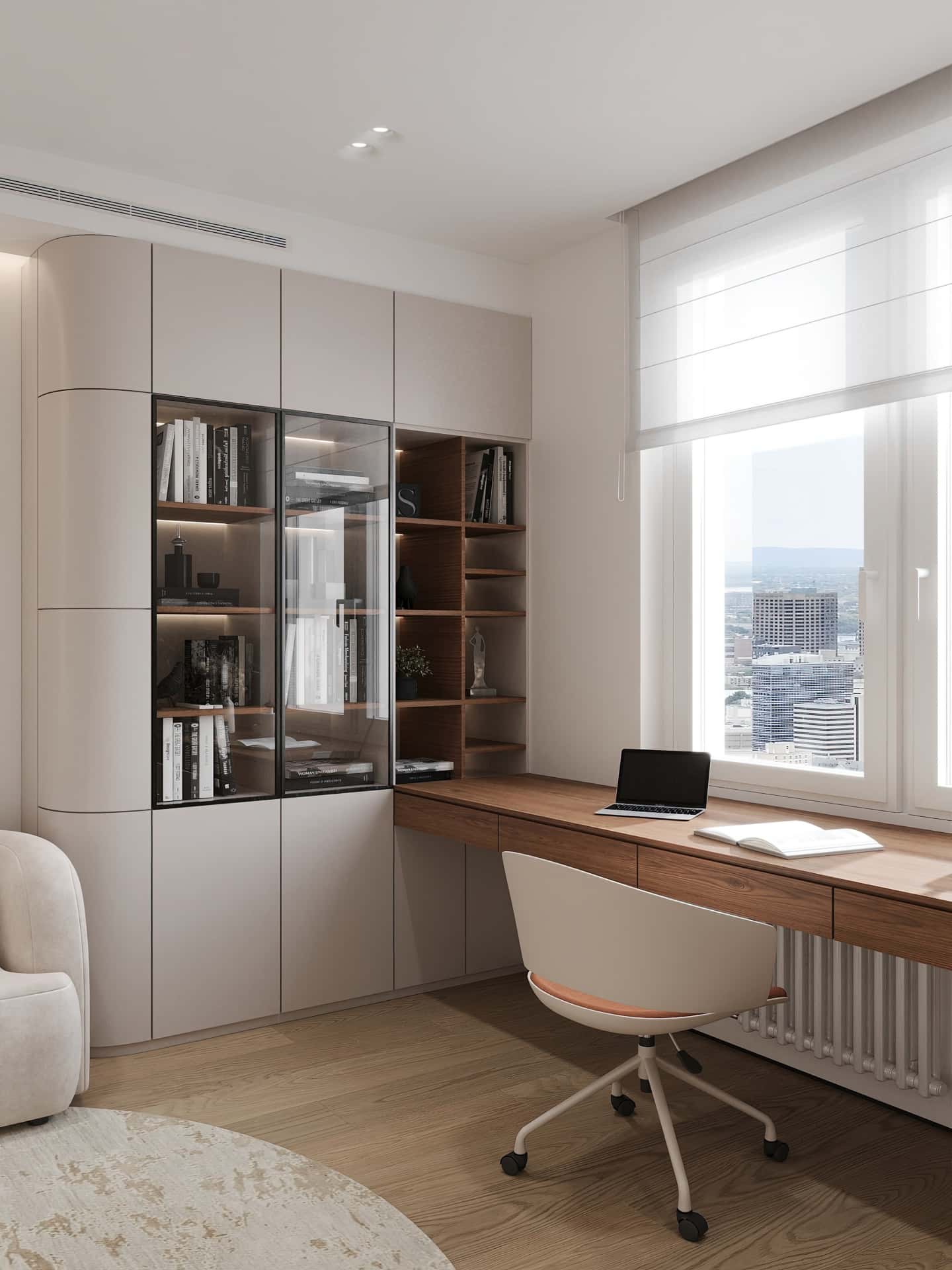 Дизайн и ремонт квартиры в ЖК Эмеральд — Сияние форм, 131 м2. Гостевая, фото 3