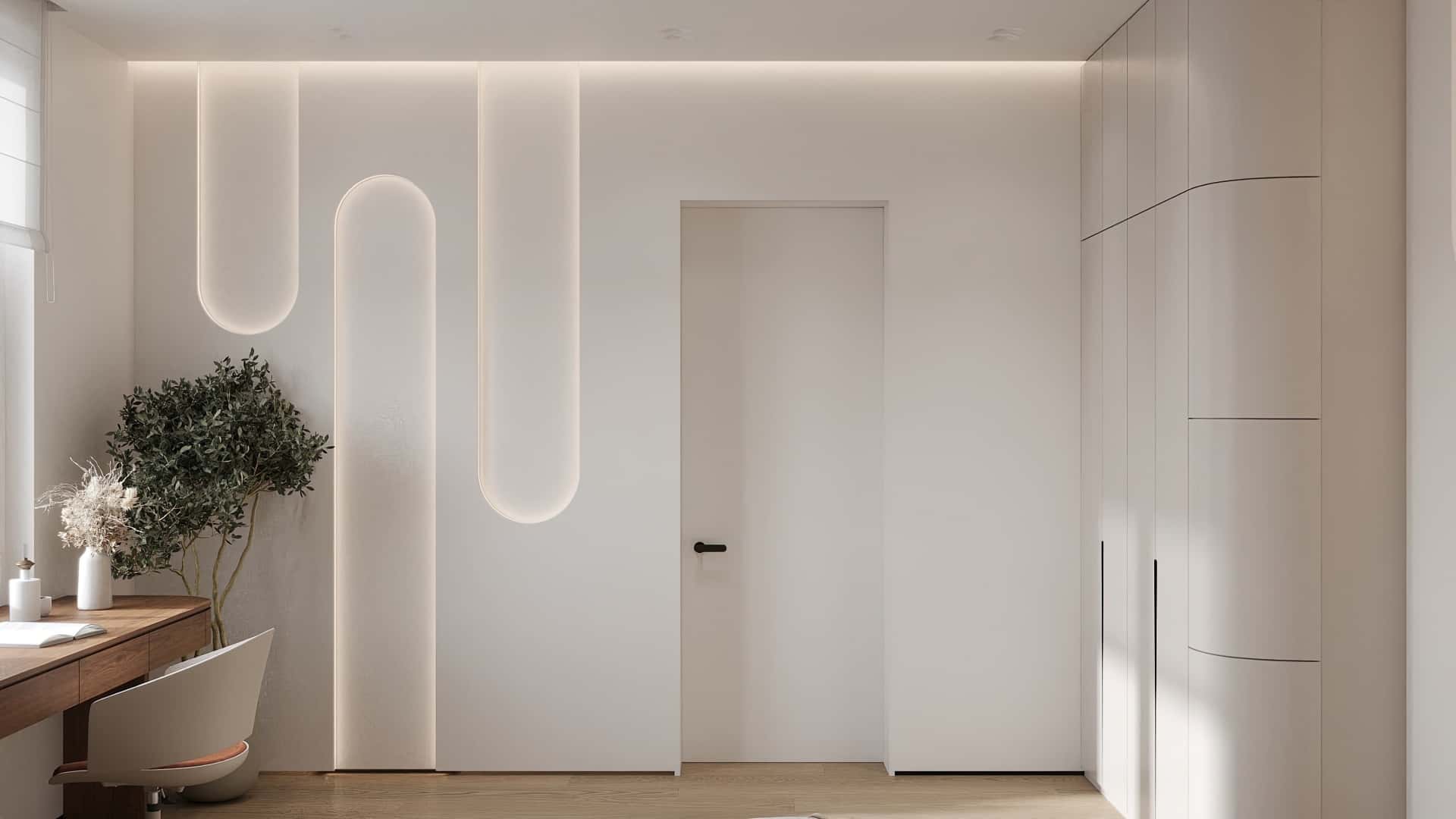 Дизайн и ремонт квартиры в ЖК Эмеральд — Сияние форм, 131 м2. Гостевая, фото 5