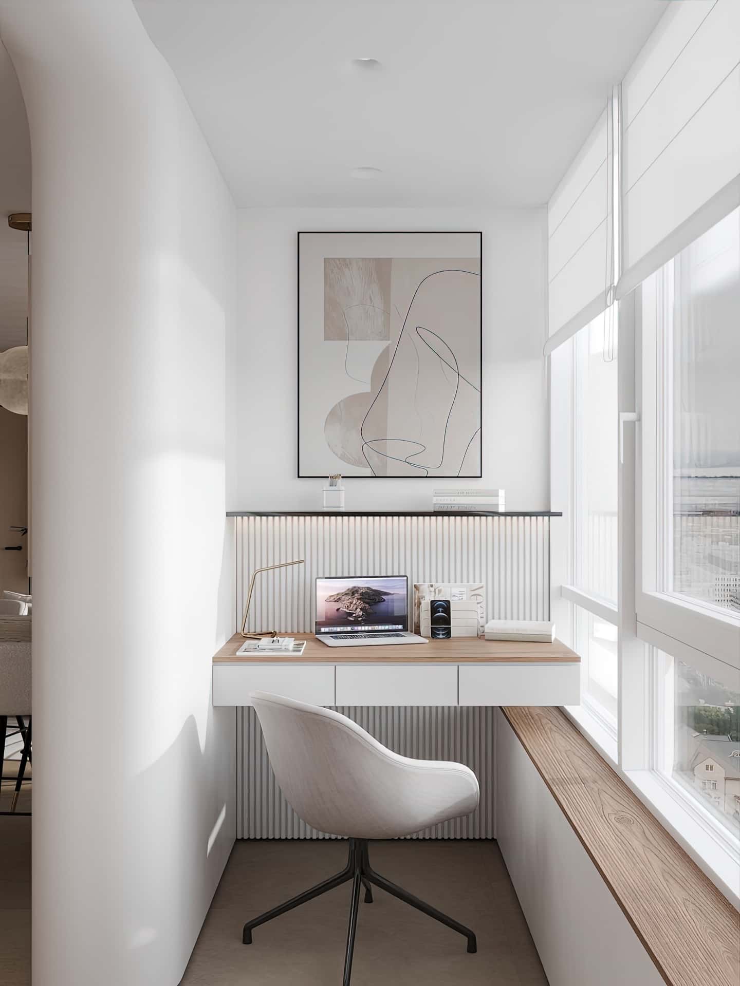 Дизайн и ремонт квартиры в ЖК Эмеральд — Сияние форм, 131 м2. Кухня с балконом, фото 1