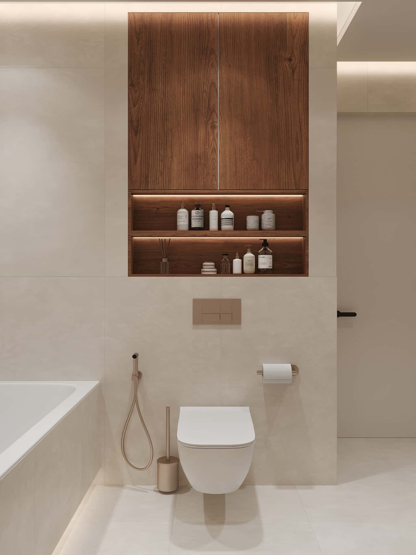 Дизайн и ремонт квартиры в ЖК Эмеральд — Сияние форм, 131 м2. Мастер-санузел, фото 3