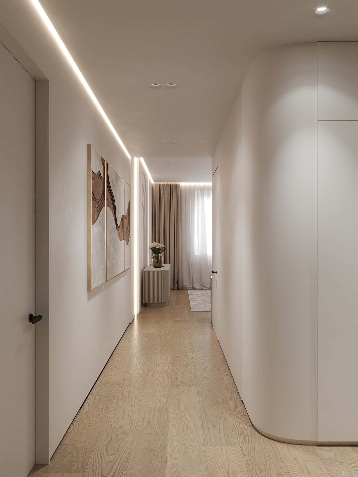 Дизайн и ремонт квартиры в ЖК Эмеральд — Сияние форм, 131 м2. Мастер-спальня, фото 1