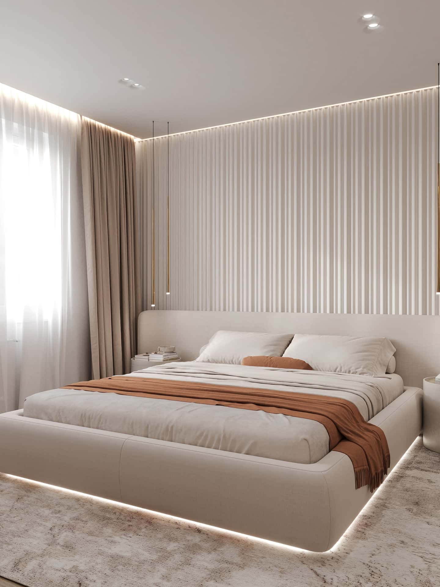 Дизайн и ремонт квартиры в ЖК Эмеральд — Сияние форм, 131 м2. Мастер-спальня, фото 3