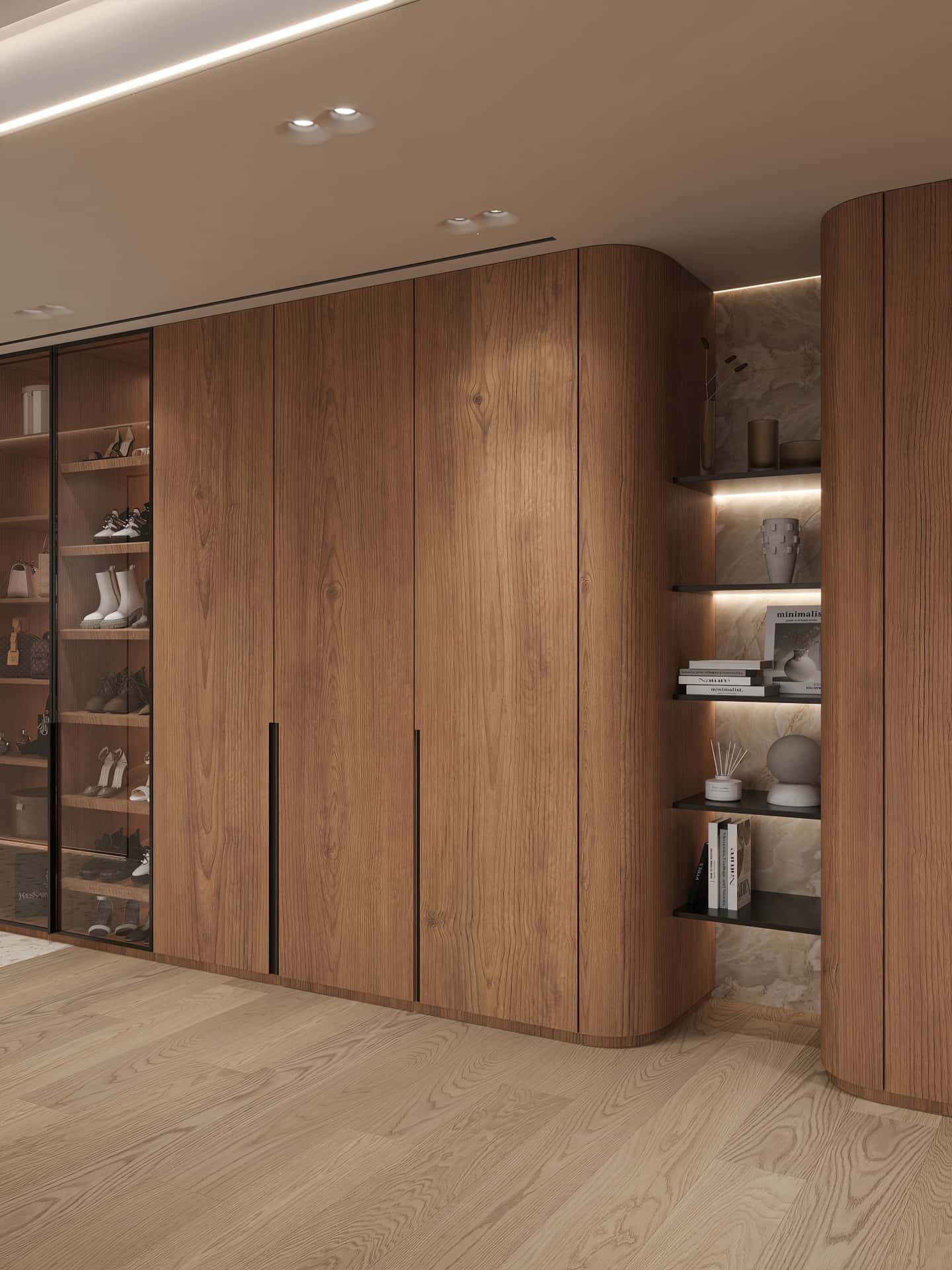 Дизайн и ремонт квартиры в ЖК Эмеральд — Сияние форм, 131 м2. Прихожая и коридор, фото 5