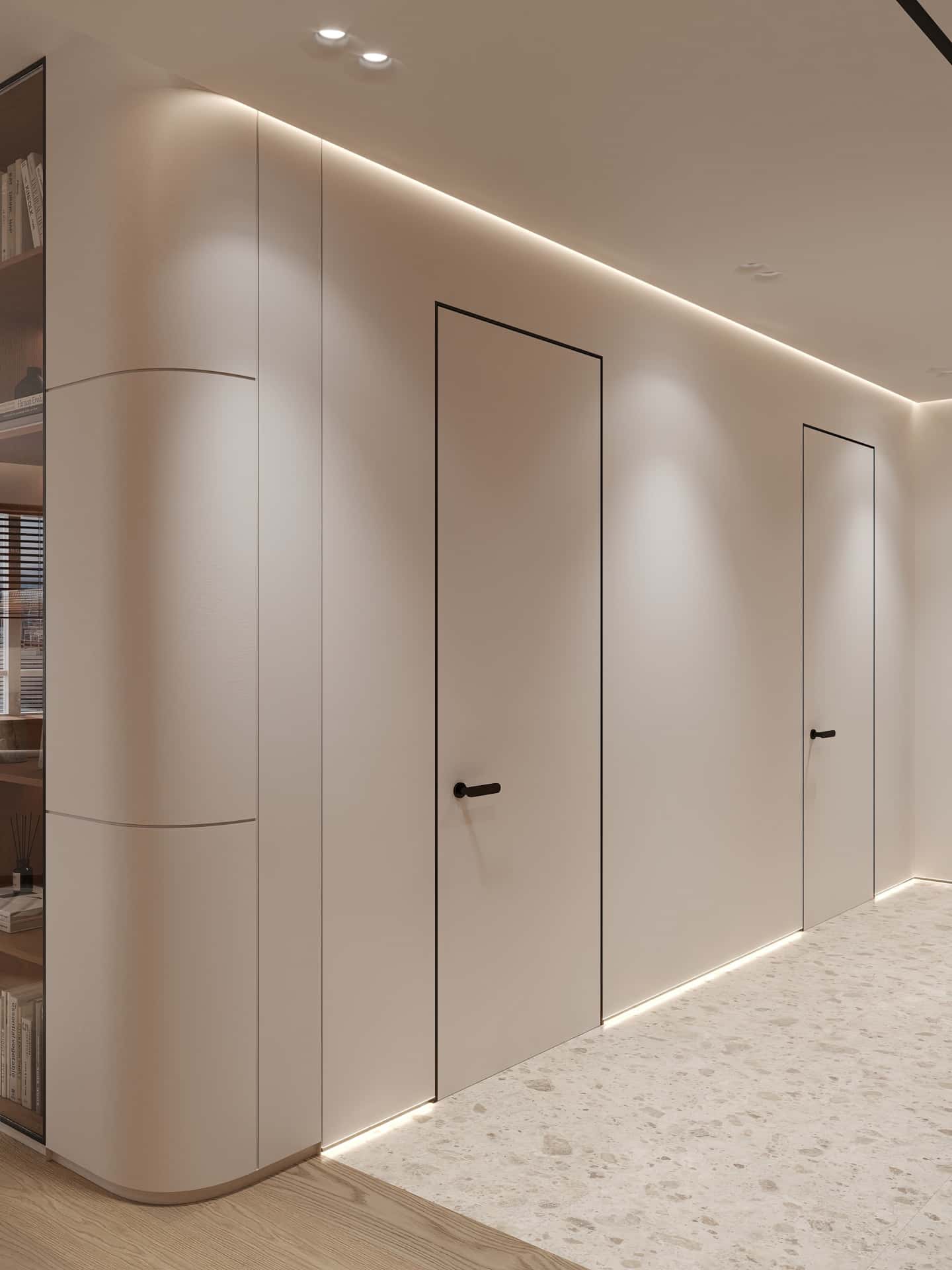 Дизайн и ремонт квартиры в ЖК Эмеральд — Сияние форм, 131 м2. Прихожая и коридор, фото 7