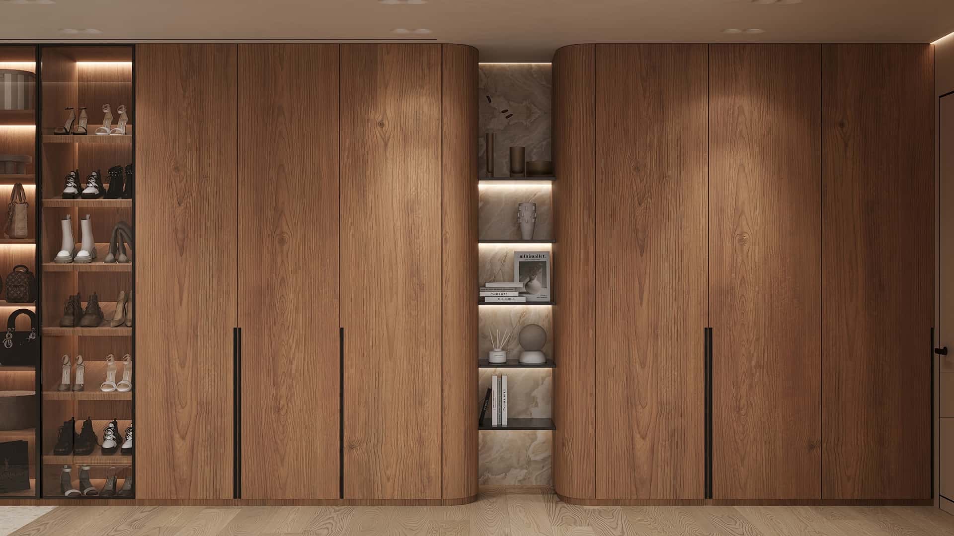 Дизайн и ремонт квартиры в ЖК Эмеральд — Сияние форм, 131 м2. Прихожая и коридор, фото 8