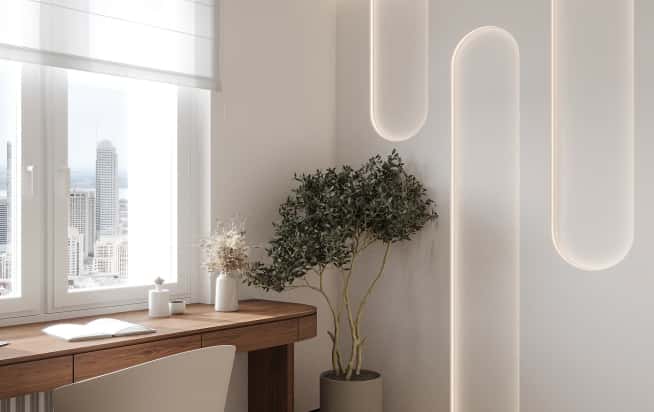 Дизайн и ремонт квартиры в ЖК Эмеральд в стиле бионика. Гостевая, фото 2