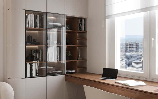 Дизайн и ремонт квартиры в ЖК Эмеральд в стиле бионика. Гостевая, фото 3