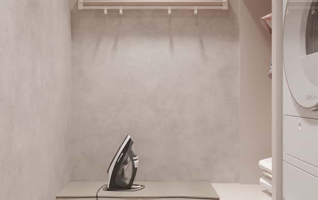 Дизайн и ремонт квартиры в ЖК Эмеральд в стиле бионика. Постирочная, фото 1