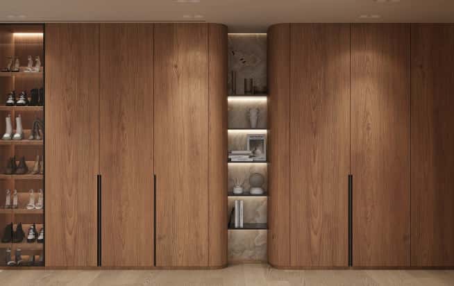 Дизайн и ремонт квартиры в ЖК Эмеральд в стиле бионика. Прихожая и коридор, фото 8