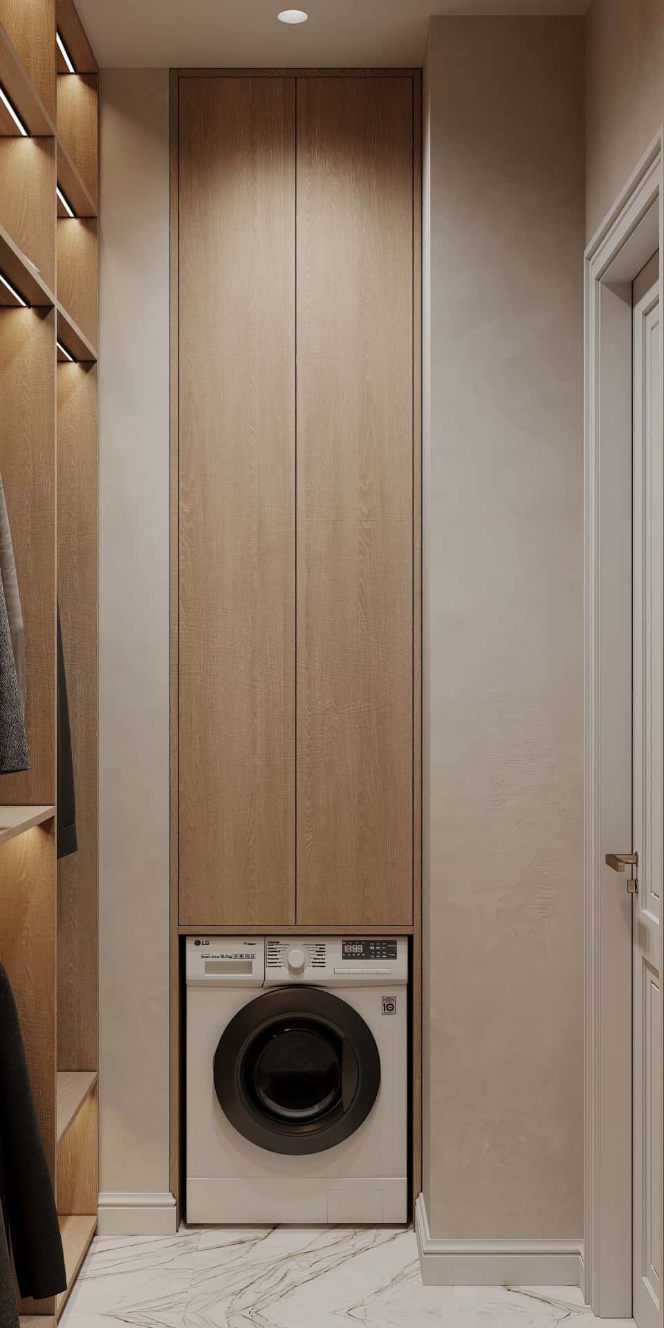 Дизайн и ремонт квартиры в ЖК Филисити — Пространство мечты, 71 м2. Гардеробная, фото 1