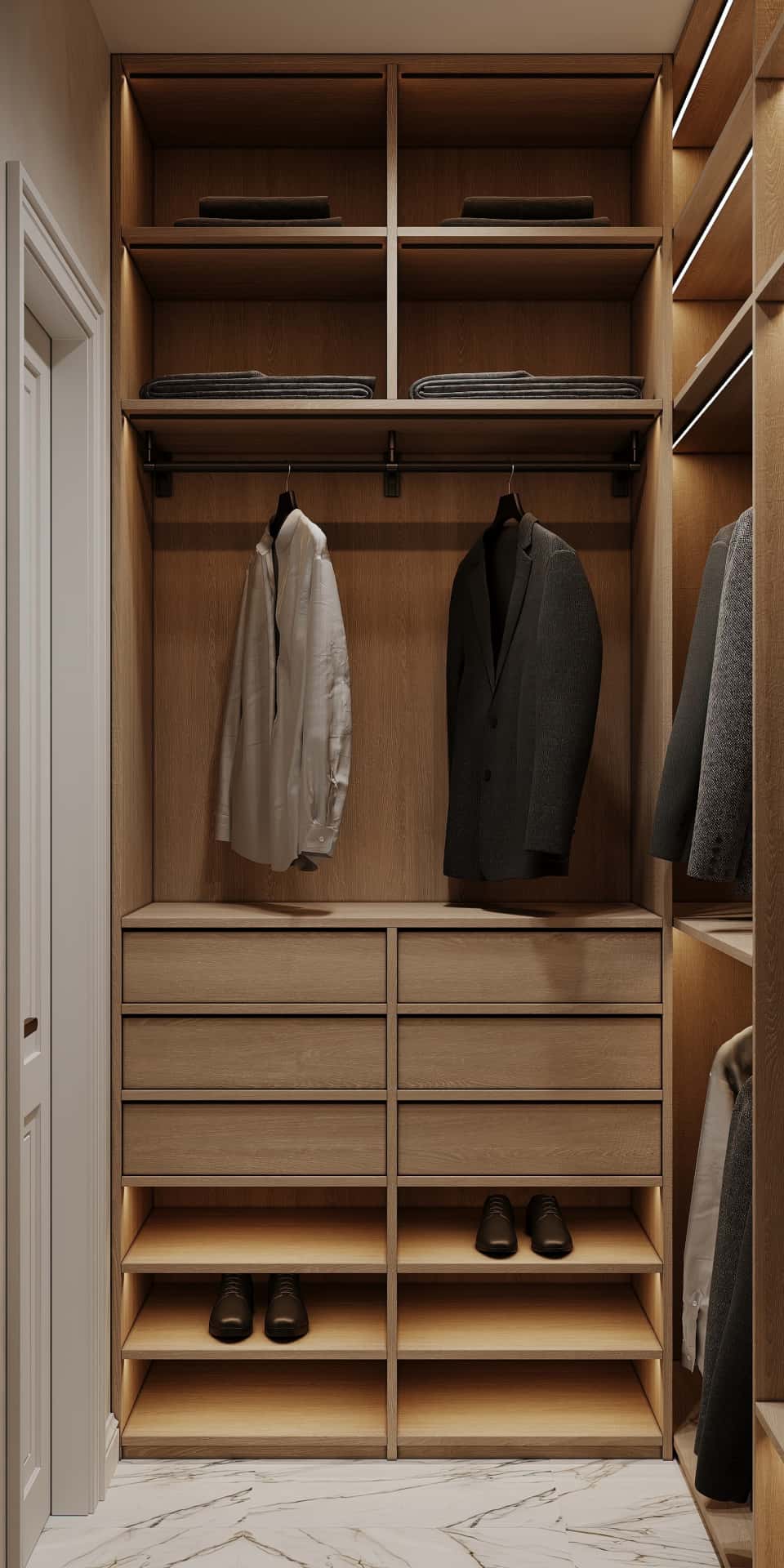 Дизайн и ремонт квартиры в ЖК Филисити — Пространство мечты, 71 м2. Гардеробная