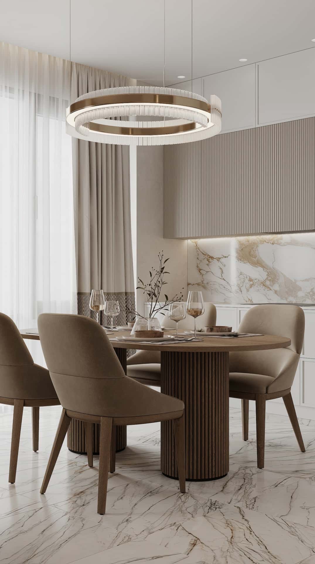 Дизайн и ремонт квартиры в ЖК Филисити — Пространство мечты, 71 м2. Кухня-гостиная, фото 8