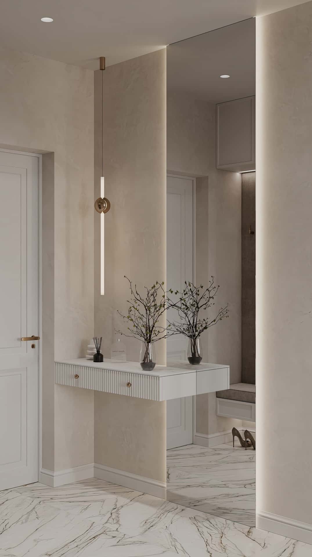 Дизайн и ремонт квартиры в ЖК Филисити — Пространство мечты, 71 м2. Прихожая
