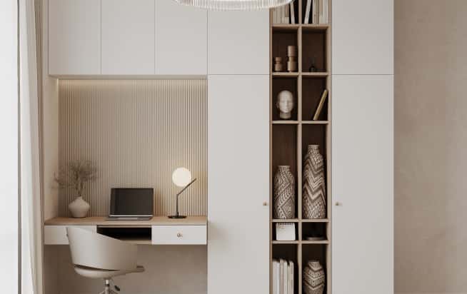 Дизайн и ремонт квартиры в ЖК Филисити в стиле современная классика. Кабинет