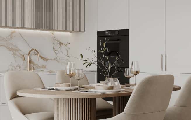 Дизайн и ремонт квартиры в ЖК Филисити в стиле современная классика. Кухня-гостиная, фото 6