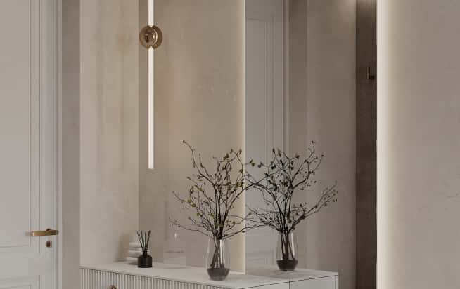 Дизайн и ремонт квартиры в ЖК Филисити в стиле современная классика. Прихожая