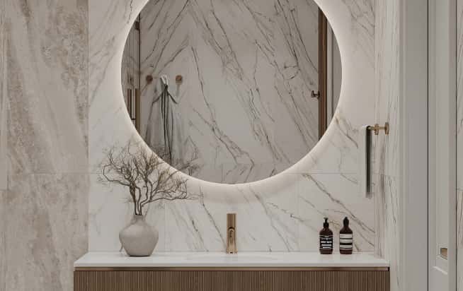 Дизайн и ремонт квартиры в ЖК Филисити в стиле современная классика. Санузел, фото 1