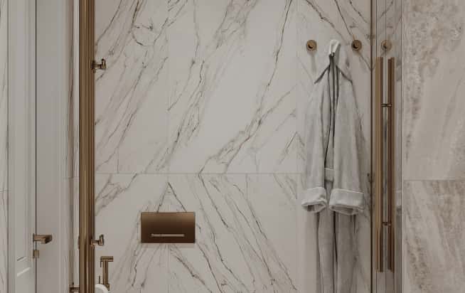 Дизайн и ремонт квартиры в ЖК Филисити в стиле современная классика. Санузел, фото 2