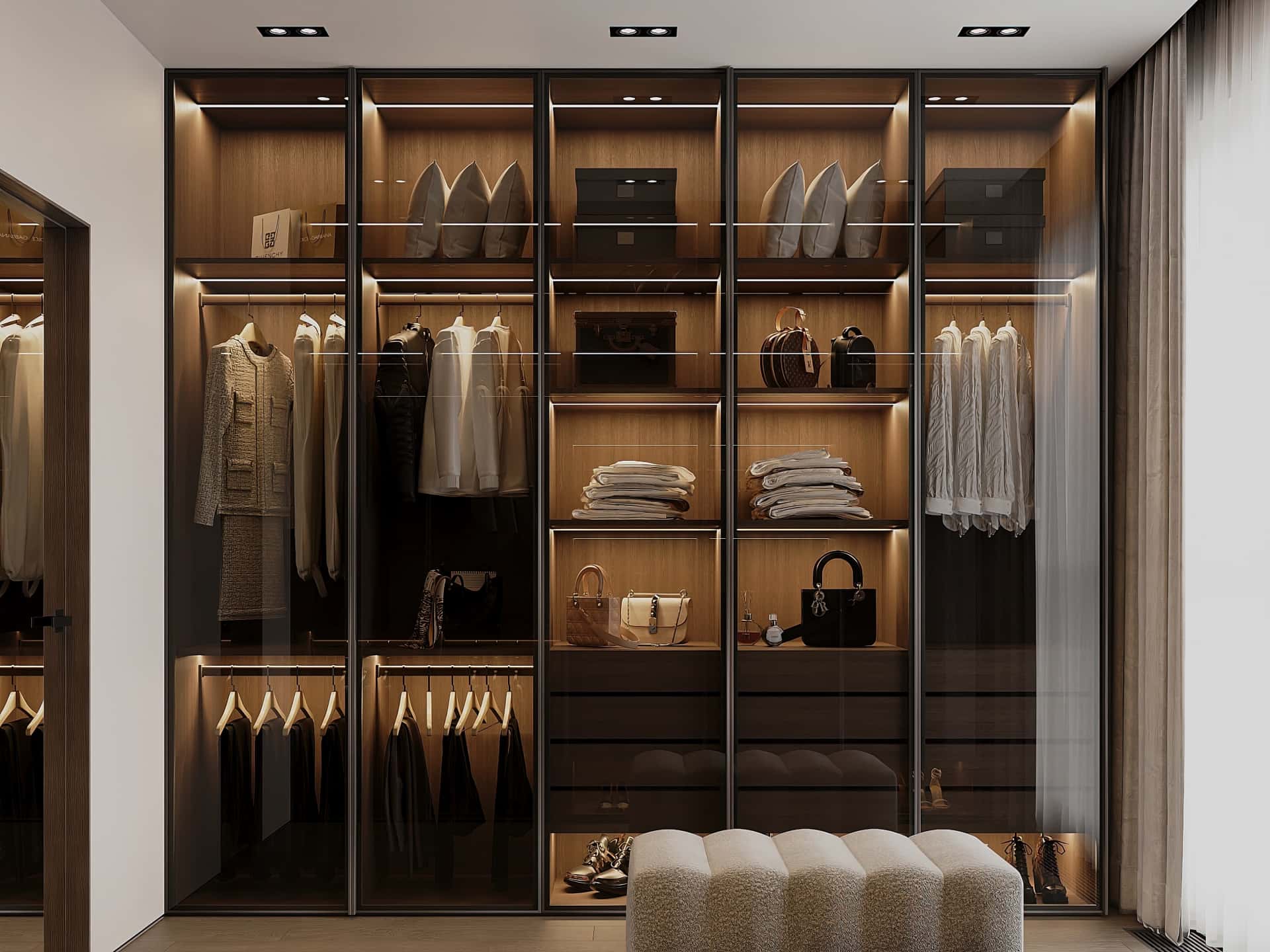 Дизайн и ремонт квартиры в ЖК iLove — Со вкусом кофе, 120 м2. Гардеробная