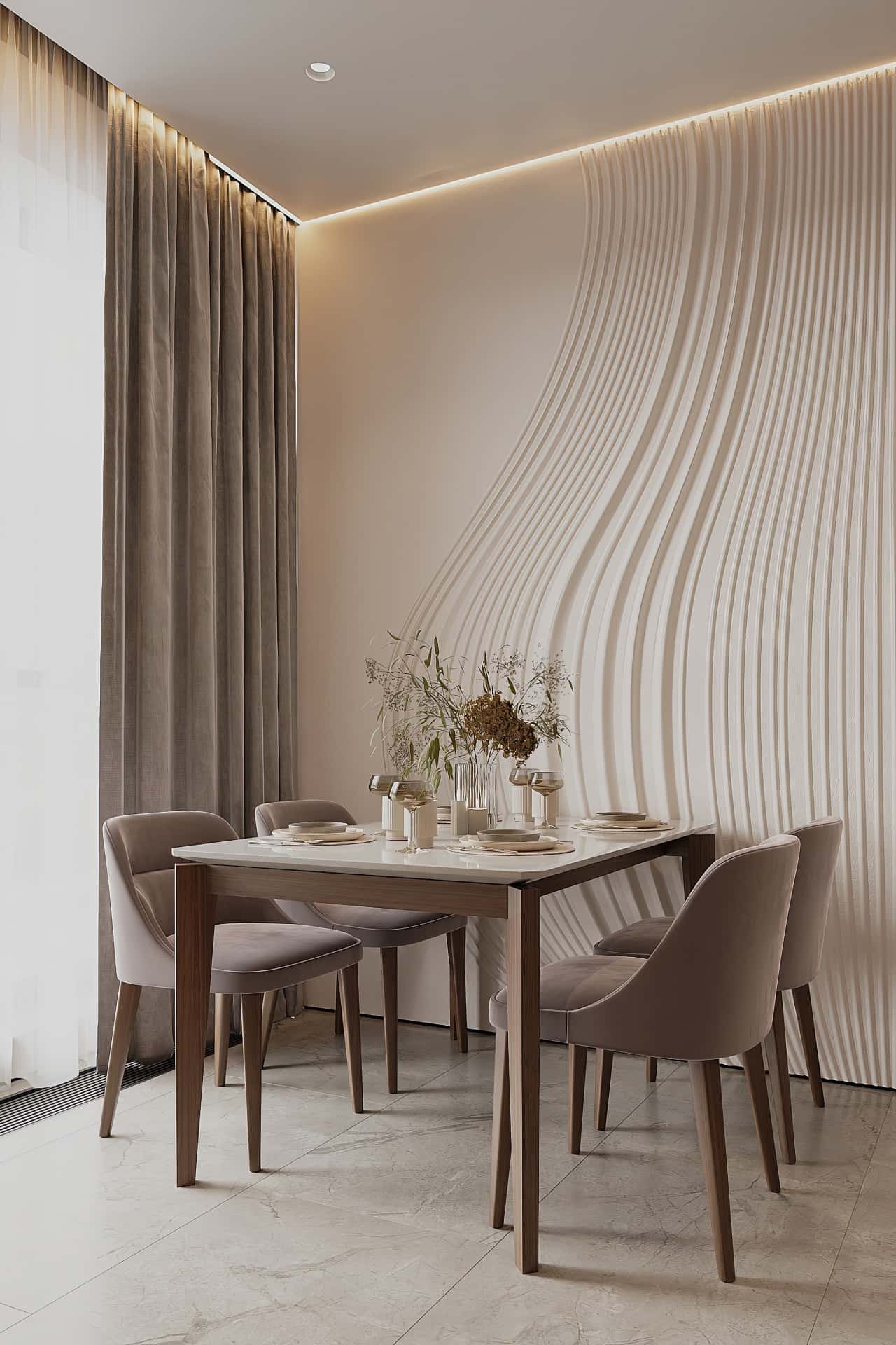 Дизайн и ремонт квартиры в ЖК iLove — Со вкусом кофе, 120 м2. Кухня-гостиная, фото 5