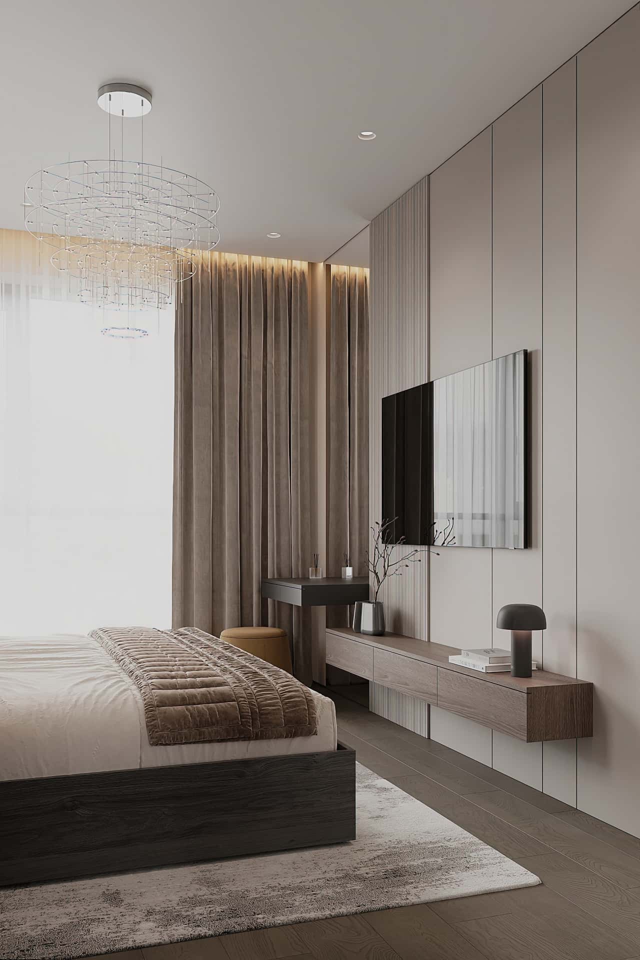 Дизайн и ремонт квартиры в ЖК iLove — Со вкусом кофе, 120 м2. Спальня, фото 1