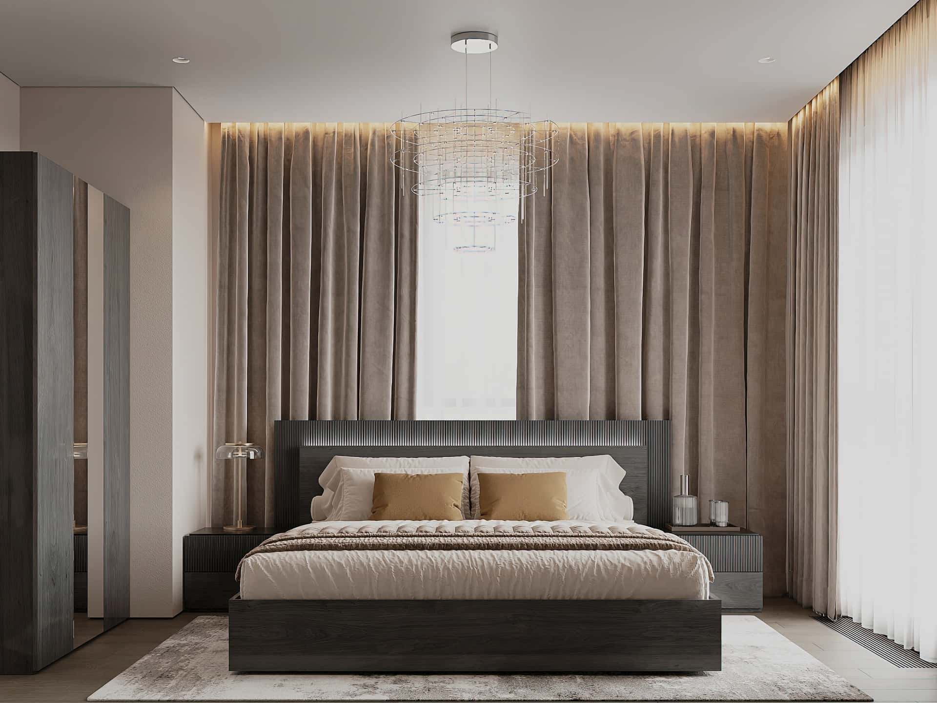 Дизайн и ремонт квартиры в ЖК iLove — Со вкусом кофе, 120 м2. Спальня