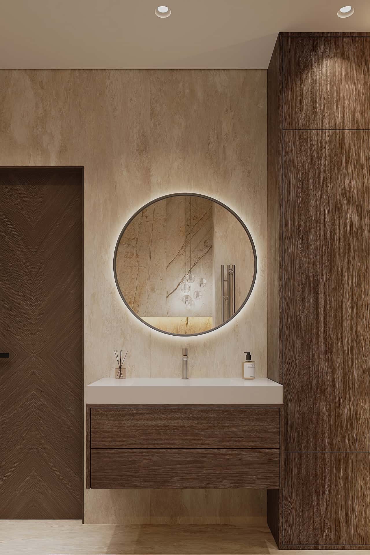 Дизайн и ремонт квартиры в ЖК iLove — Со вкусом кофе, 120 м2. Ванная, фото 3