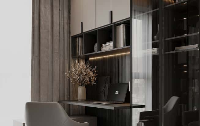 Дизайн и ремонт квартиры в ЖК iLove в стиле современный. Кабинет