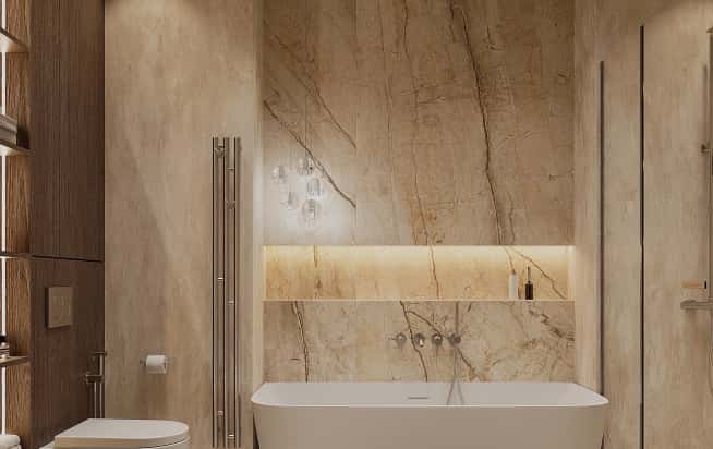 Дизайн и ремонт квартиры в ЖК iLove в стиле современный. Ванная