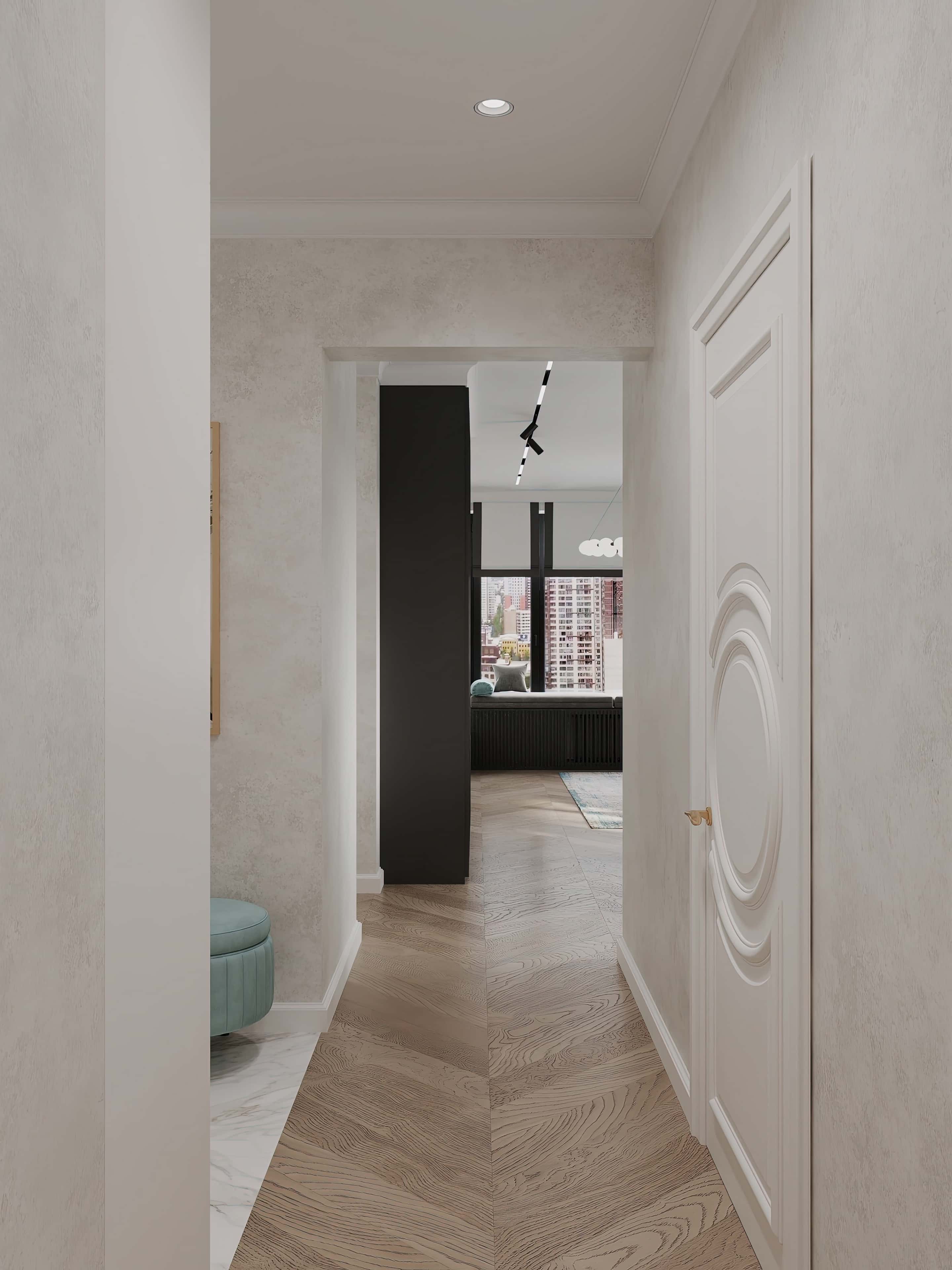 Оформление интерьера прихожей. Фото № 81388.