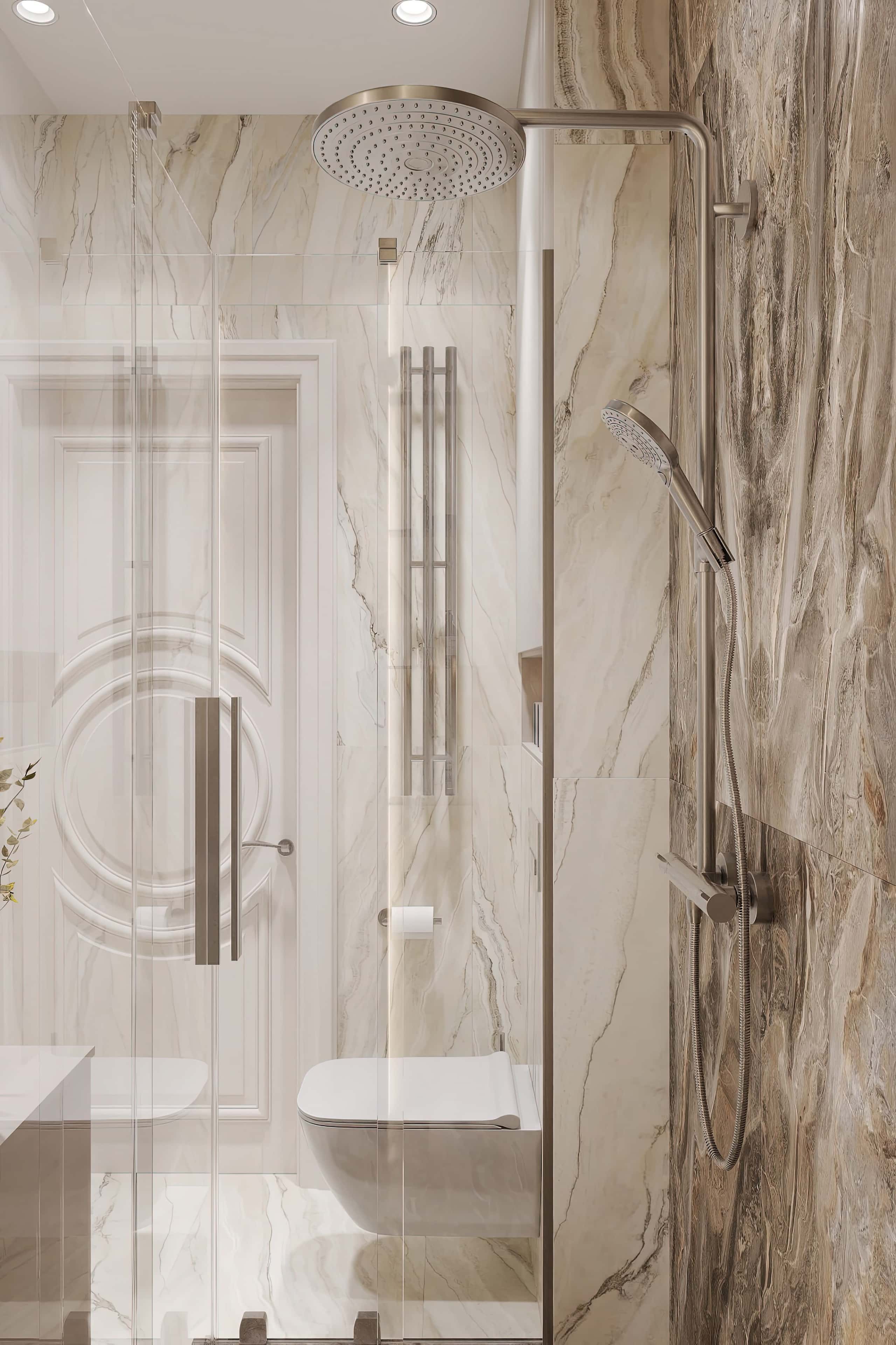 Оформление интерьера санузла. Фото № 81351.