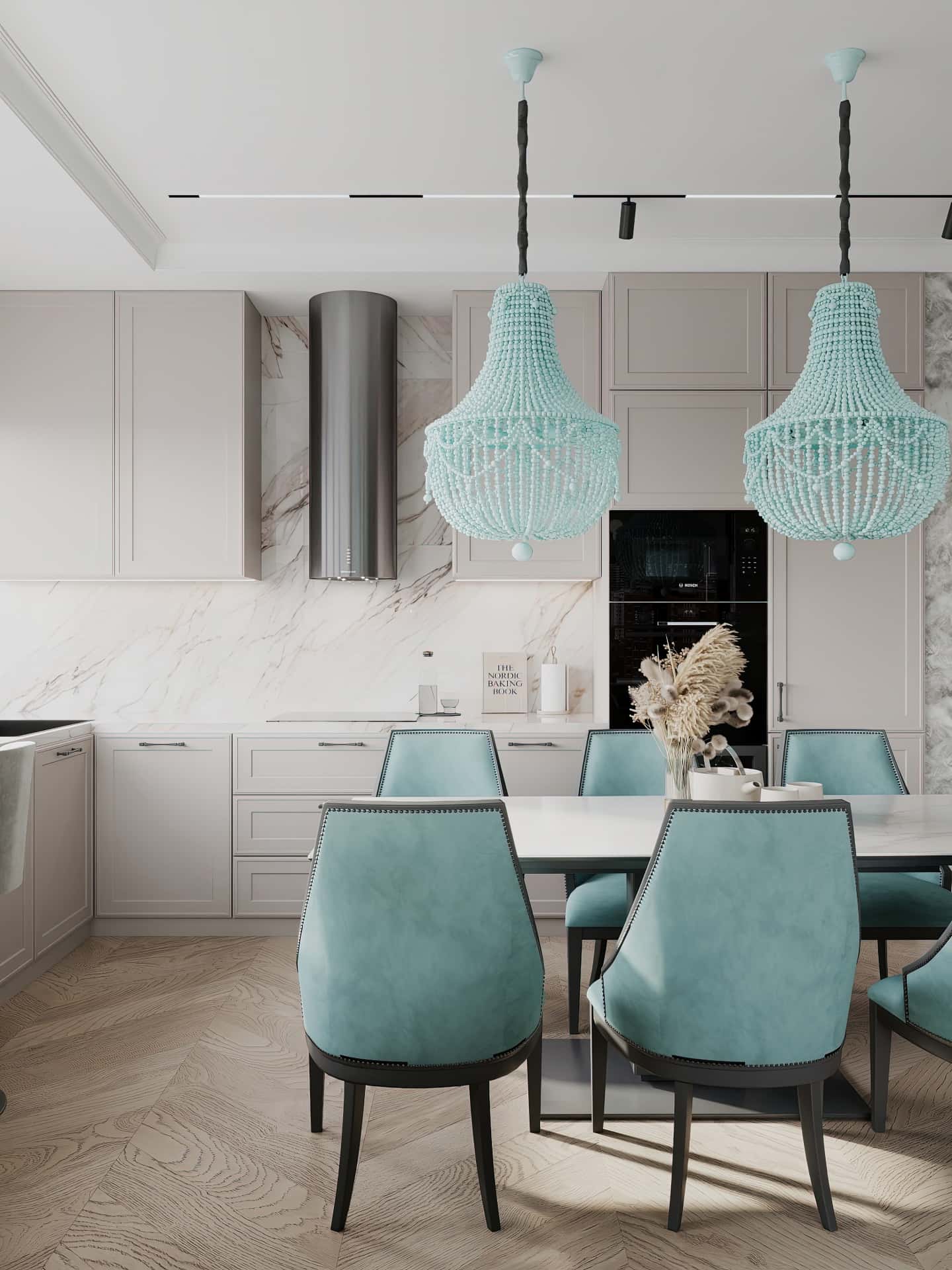 Дизайн и ремонт квартиры в ЖК Хэдлайнер — Диалог поколений, 93 м2. Кухня-гостиная, фото 12