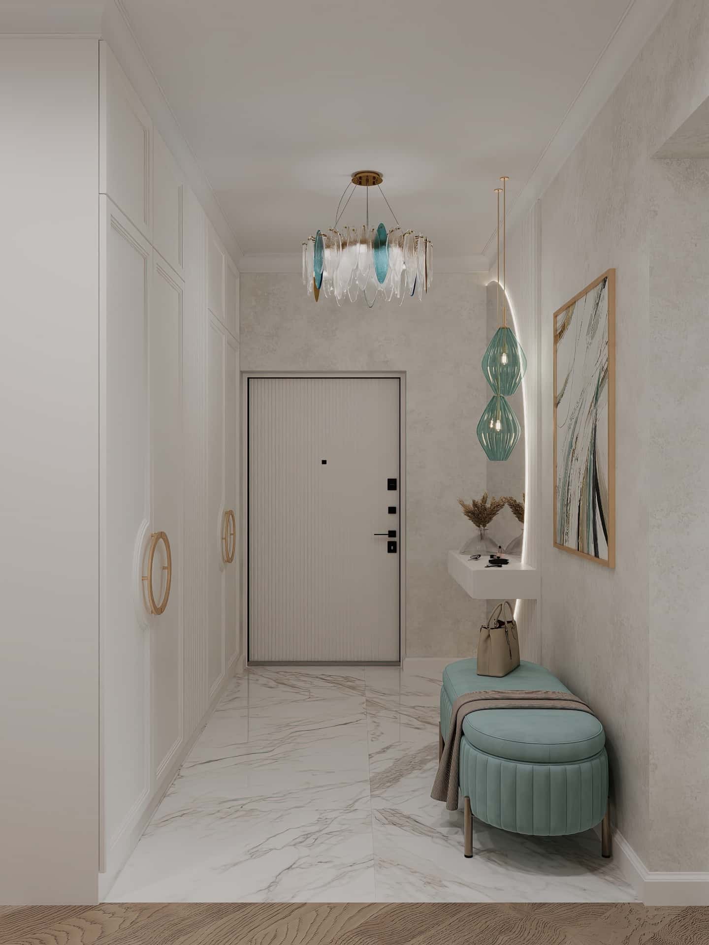 Дизайн и ремонт квартиры в ЖК Хэдлайнер — Диалог поколений, 93 м2. Прихожая, фото 2