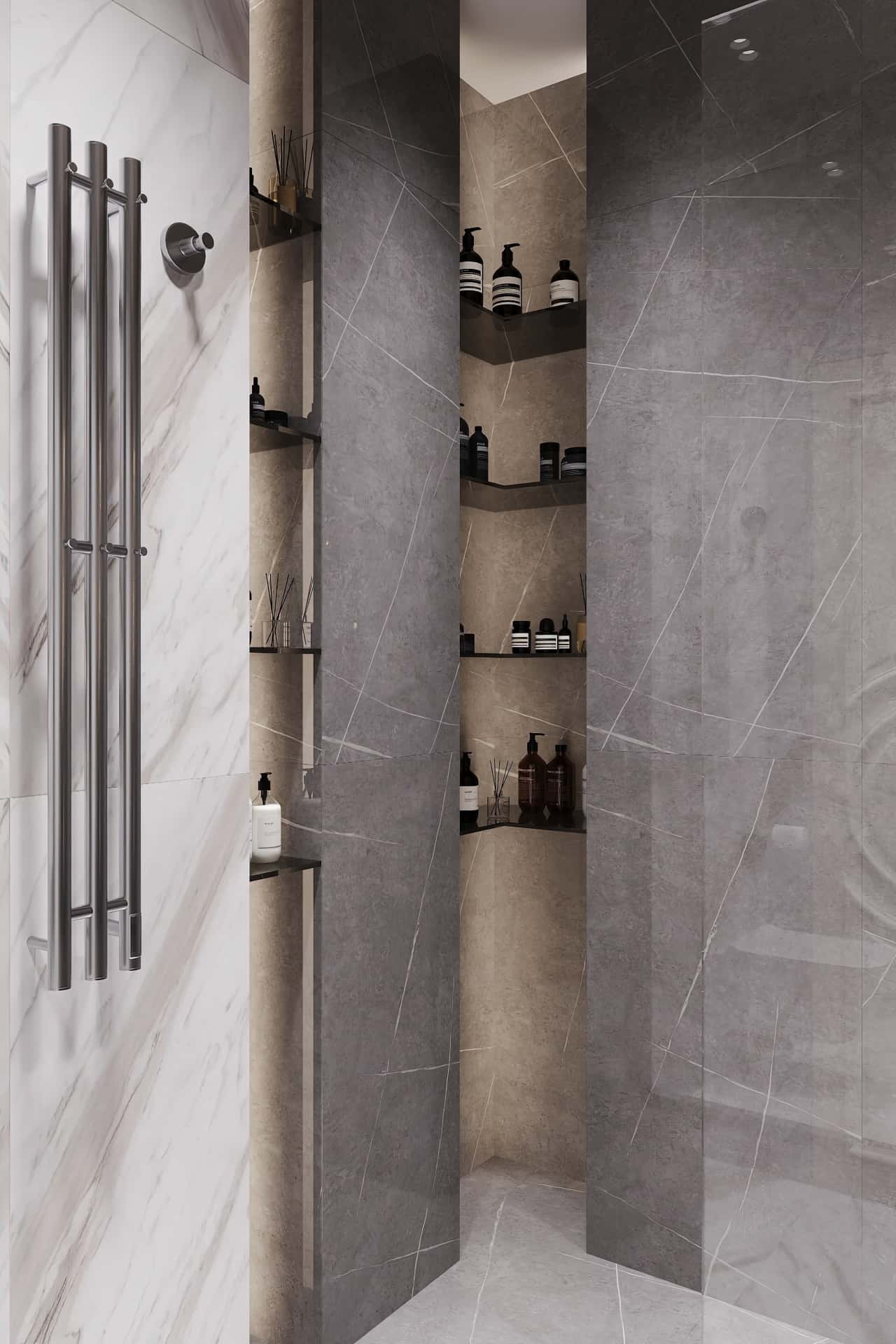 Дизайн и ремонт квартиры в ЖК Хэдлайнер — Диалог поколений, 93 м2. Санузел 2, фото 5