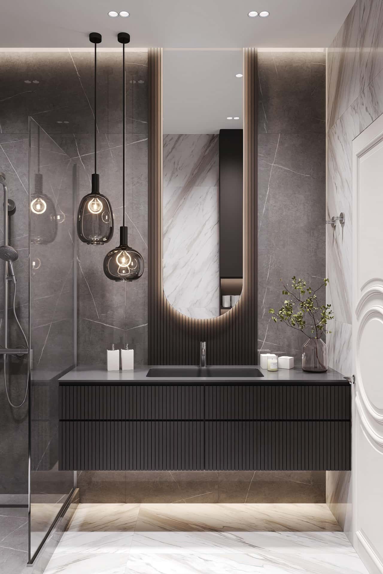 Дизайн и ремонт квартиры в ЖК Хэдлайнер — Диалог поколений, 93 м2. Санузел 2