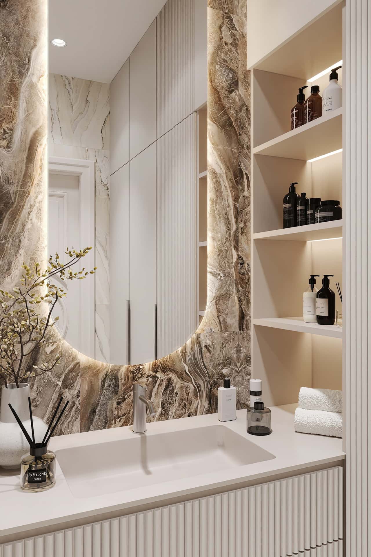 Дизайн и ремонт квартиры в ЖК Хэдлайнер — Диалог поколений, 93 м2. Санузел, фото 4