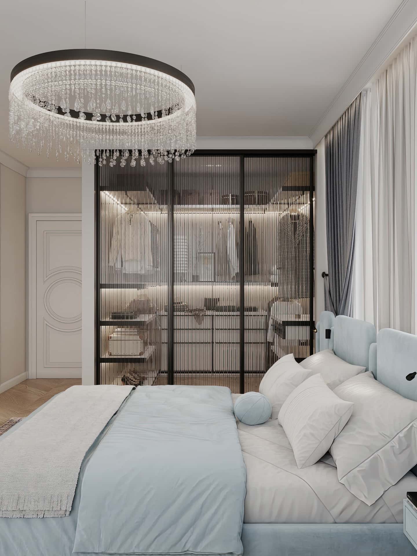 Дизайн и ремонт квартиры в ЖК Хэдлайнер — Диалог поколений, 93 м2. Спальня, фото 6