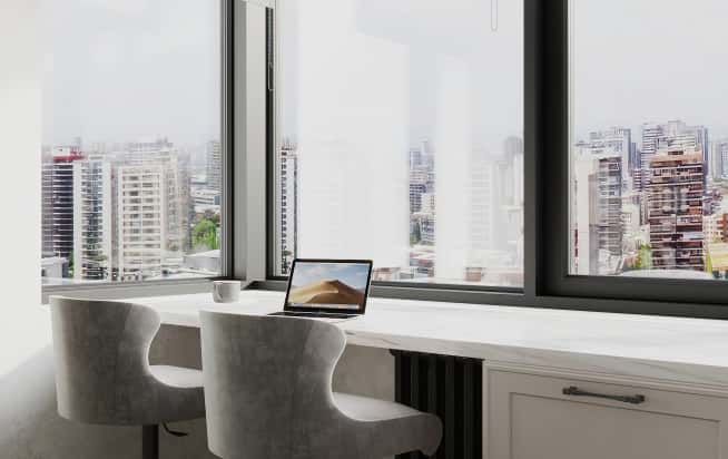 Дизайн и ремонт квартиры в ЖК Хэдлайнер в стиле современная классика. Кухня-гостиная, фото 14