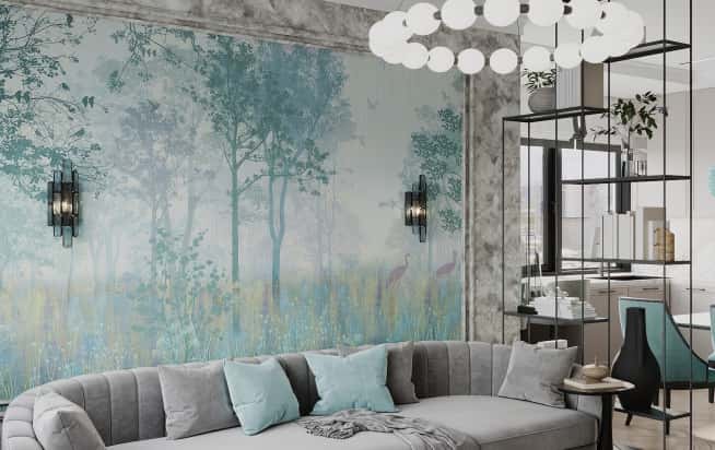 Дизайн и ремонт квартиры в ЖК Хэдлайнер в стиле современная классика. Кухня-гостиная, фото 2