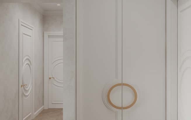 Дизайн и ремонт квартиры в ЖК Хэдлайнер в стиле современная классика. Кухня-гостиная, фото 5