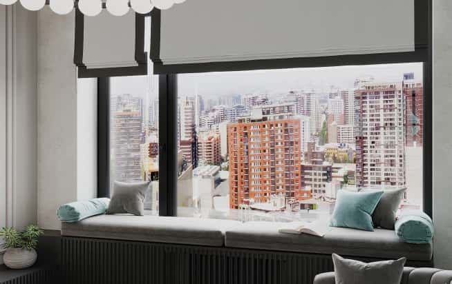 Дизайн и ремонт квартиры в ЖК Хэдлайнер в стиле современная классика. Кухня-гостиная, фото 8