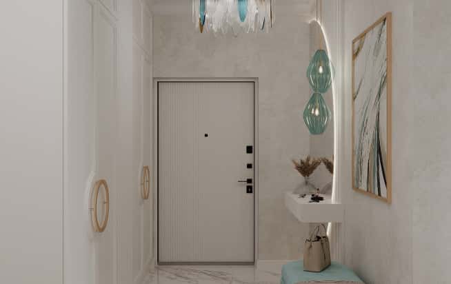 Дизайн и ремонт квартиры в ЖК Хэдлайнер в стиле современная классика. Прихожая, фото 2