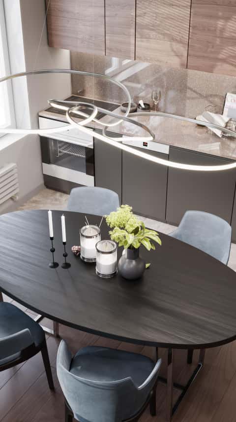 Дизайн и ремонт квартиры в ЖК «Level Амурская» — Сложный серый